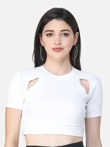 Cation Crop Top With Cut Out Detail