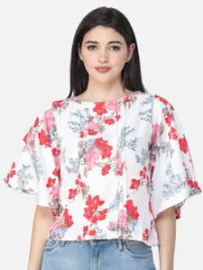 Cation Floral Print Crepe Top