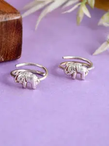 Silvermerc Designs Set of 2 Silver-Plated Elephant Toe Rings
