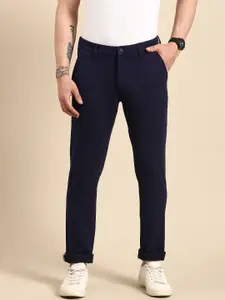 Being Human Men Solid Slim Fit Smart Casual Chinos Trousers