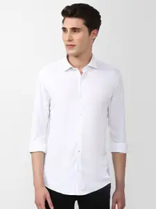 Peter England Men White Slim Fit Casual Shirt