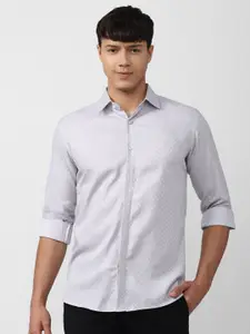 V Dot Men Slim Fit Printed Cotton Casual Shirt