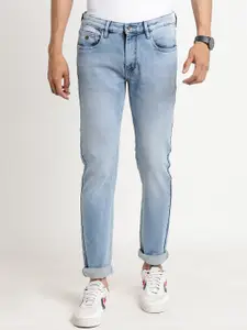 Turtle Men Narrow Tapered Fit Heavy Fade Stretchable Jeans