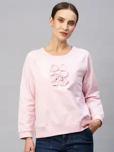 Chemistry Women Applique Pure Cotton Sweatshirt