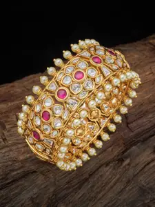 Kushal's Fashion Jewellery Stone Studded & Beaded Bangle