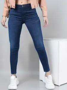 Freehand Women Blue Skinny Fit Light Fade Stretchable Jeans