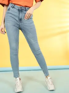 Freehand Women Slim Fit High-Rise Heavy Fade Cotton Stretchable Jeans