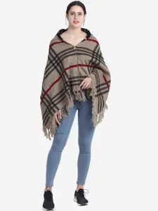 JoE Hazel Women  Checked Acrylic Poncho