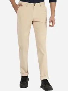 JADE BLUE Men Slim Fit Cotton Trousers