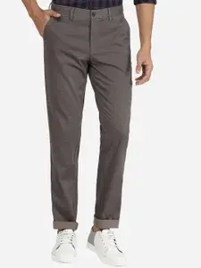 JADE BLUE Men Slim Fit Cotton Trousers