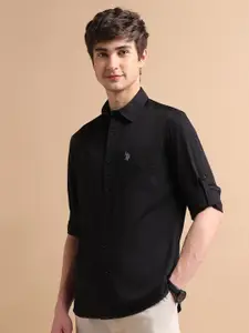 U.S. Polo Assn. Denim Co. Men Cotton Roll-Up Sleeves Casual Shirt