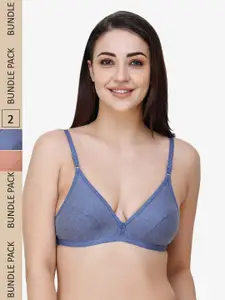Docare Pack Of 2 Non Padded Cotton All Day Comfort Everyday Bra