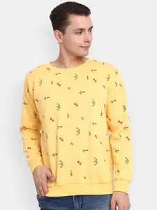 V-Mart Men Printed Round Neck Sweatshirt