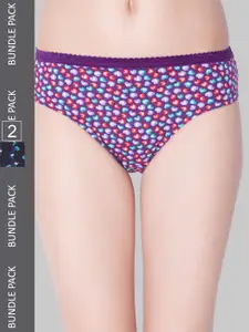Dollar Missy Pack of 2 Deep Printed Outer Elasticated Hipster Panty MMBB-101P-R3-OE1-PO2