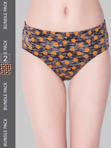 Dollar Missy Pack of 2 Deep Printed Inner Elasticated Hipster Panty MMBB-121P-R3-OE4-PO2