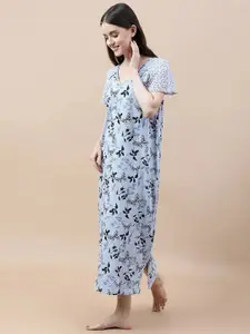 Marks & Spencer Women Printed Maxi Nightdress