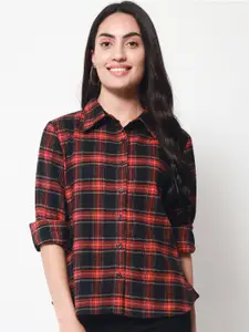 Beatnik Women Tartan Checked Casual Shirt