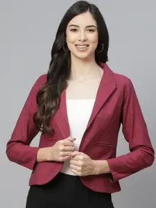 Cottinfab Women Single-Breasted Pure Cotton Formal Blazers