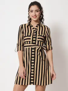 Beatnik Striped A-Line Dress