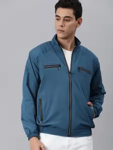 VOXATI Men Blue Windcheater Sporty Jacket
