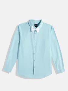 Allen Solly Junior Boys Slim Fit Pure Cotton Casual Shirt with Bow Tie