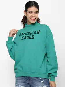AMERICAN EAGLE OUTFITTERS High Neck Printed Sweatshirt