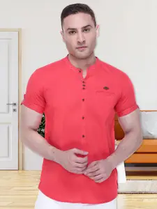 Kuons Avenue Men Smart Slim Fit Linen Cotton Casual Shirt