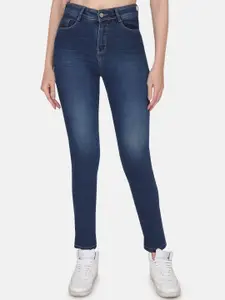 Albion Women Slim Fit High-Rise Low Distress Light Fade Stretchable Jeans