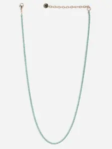 FOREVER 21 Women Blue & Gold-Toned Necklace