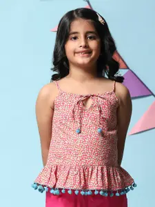 Biba Girls Printed Peplum Top