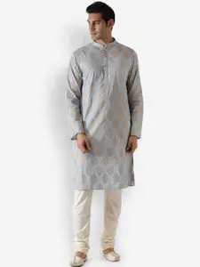 KISAH Ethnic Motifs Printed Mandarin Collar Straight Regular Kurta