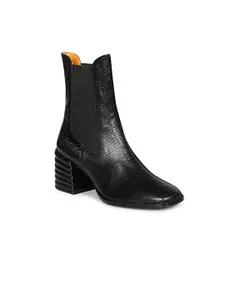 Saint G Women Textured Leather High-Top Boots