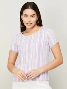CODE by Lifestyle Round Neck Striped Top