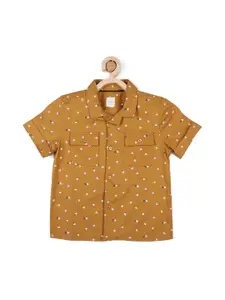 Peter England Boys Floral Printed Cotton Casual Shirt