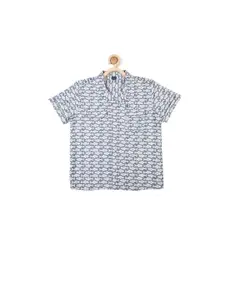 Peter England Boys Printed Cotton Casual Shirt
