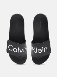 Calvin Klein Jeans Men Brand Logo Printed Sliders