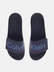 Calvin Klein Jeans Men ADJ POOL Brand Logo Printed Sliders