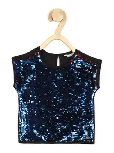 Peter England Girls Embellished Extended Sleeves Top