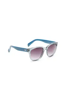 FILA Women Grey Lens & Gunmetal-Toned Square Sunglasses with UV Protected Lens