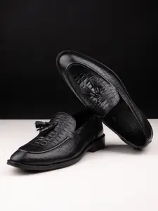 LA BOTTE Men Woven Design Leather Driving Shoes