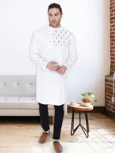 Kuons Avenue Mandarin Collar Cotton Kurta