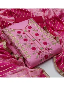 KALINI Printed Embroidered Unstitched Dress Material