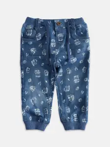 Pantaloons Baby Boys Low-Rise Printed Cotton Jeans