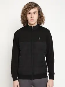 Octave Men Black Colourblocked Sweatshirt