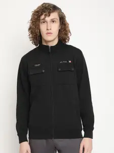 Octave Mock Collar Front-Open Sweatshirt