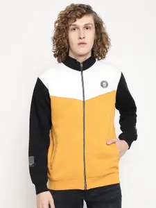 Octave Men Yellow Colourblocked Sweatshirt