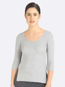 BODYCARE INSIDER Women Striped Cotton Thermal Tops