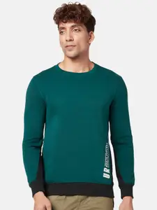 Urban Ranger by pantaloons Men Green Cotton Sweatshirt