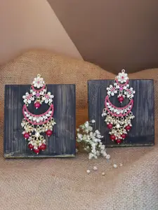 I Jewels Crescent Shaped Chandbalis Earrings