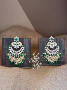 I Jewels Crescent Shaped Chandbalis Earrings